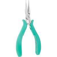 Excelta 2844D-GF Plier 5.75 SS Chain Nose-Box Joint with Serrated Edge Cushioned Grip