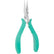 Excelta 2844D-GF Plier 5.75 SS Chain Nose-Box Joint with Serrated Edge Cushioned Grip