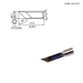 HAKKO T15-KF 45° Knife Solder Tip for FM-203/204/205/206 Iron
