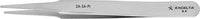 Excelta 2A-SA-PI 2 Star Stainless Steel Anti-magnetic Tweezer with Straight Tapered Flat Round Tip, 4-3/4"