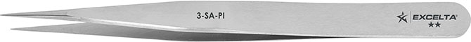 Excelta 3-SA-PI Stainless Steel Anti-magnetic Tweezers, 2 Star, 4-3/4"