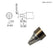 HAKKO T22-D24 Chisel Solder Tip for FM-2030 Iron, 7mm x 2.4mm