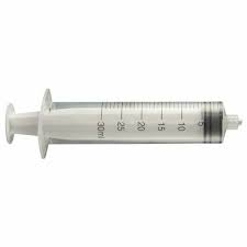 Jensen Global JG30CC-LL-10 Calibrated Assembled Syringe with Luer Lock, 30CC, Clear, 10Bag 