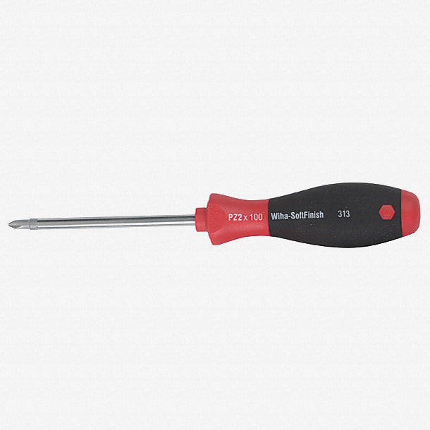 Wiha 31305 SoftFinish Professional Pozidriv Screwdriver, #0 x 6-7/16"