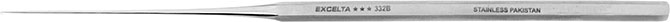 Excelta 332B 6.5" Stainless Steel 45° Micro Tip Probe, 1 Mil Tip