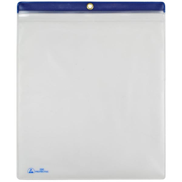 Menda 34455 ESD-Safe Shop Traveler with Zip, Blue Header, 10/Pk