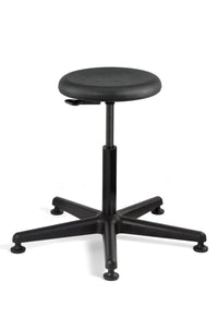 Bevco 3500-P Polyurethane Stool, Black, Non-Tilt, Polyurethane Base, 22"-32" Height