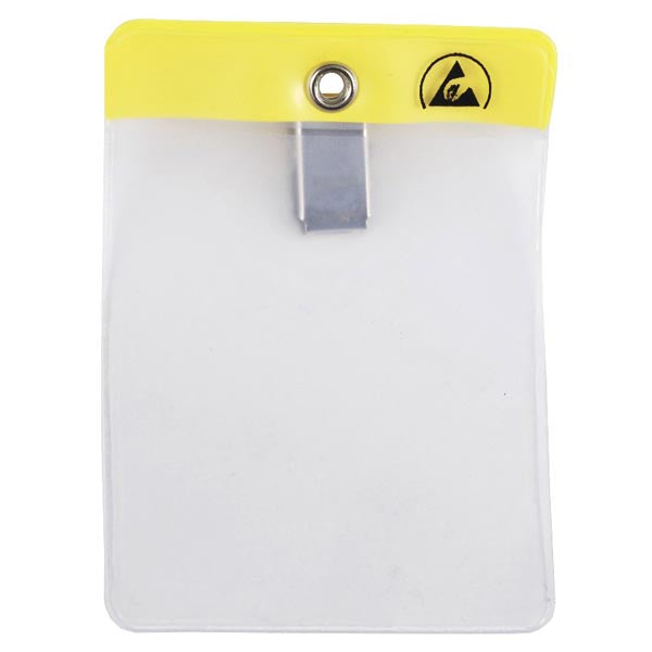 Menda 35010 ESD Badge Holder, Clip-On, Vertical, 2-3/8" x 3"