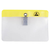 Menda 35011 ESD-Safe Horizontal Clip-On Badge Holder, 3-7/8" x 3-11/16"