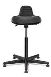 Bevco 3505 Polyurethane Seat, Sit Stand, Black Polyurethane Base, Mushroom Glides, 22"-32" Height