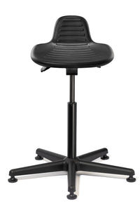 Bevco 3505 Polyurethane Seat, Sit Stand, Black Polyurethane Base, Mushroom Glides, 22"-32" Height