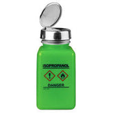 Menda 35253 Durastatic Green HDPE Bottle With One-Touch Pump, GHS Label With "Isopropanol", 6oz