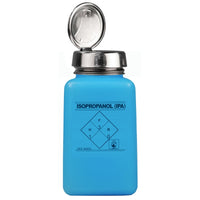 Menda 35299 One-Touch durAstatic HDPE IPA Printed Bottle, Blue [6oz]