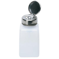 Menda 35309 Natural Square HDPE Bottle With One-Touch Pump, 6oz