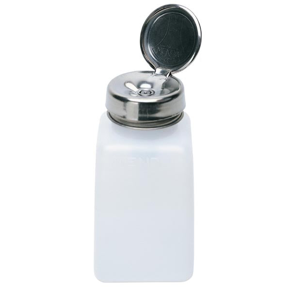 Menda 35309 Natural Square HDPE Bottle With One-Touch Pump, 6oz