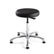 Bevco 3550E-V-BLKV Upholstered ESD Vinyl Stool, 5-Star Polished Aluminum Base