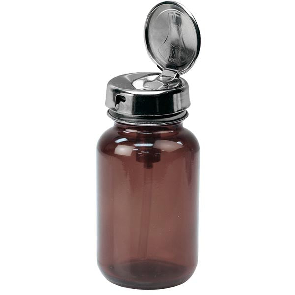 Menda 35743 Amber Glass 4oz Bottle with Take-Along Pump/PFA Stem