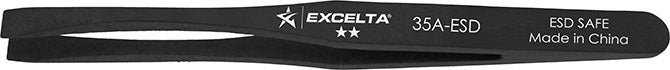 Excelta 35A-ESD Plastic Tweezers with 1/4" Wide Tips