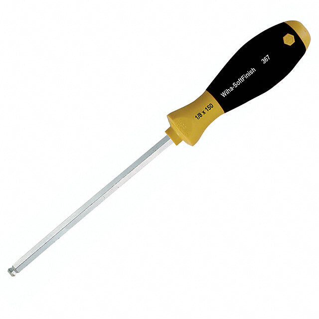 Wiha 36723 Softfinish MagicRing Ball End Hex Screwdriver, 7/64" x 100mm