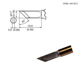 HAKKO T15-K 45° Knife Solder Tip for FM-203/204/205/206 Iron