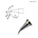 Hakko T22-J02 30° Bent Conical Soldering Tip for FM-2030, 0.2mm x 11mm