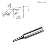 HAKKO T18-CF2 T18 Series 45° Face Tinned Beveled Solder Tip For FX-8801 Iron, 2.00MM