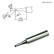 HAKKO T18-CF2 T18 Series 45° Face Tinned Beveled Solder Tip For FX-8801 Iron, 2.00MM