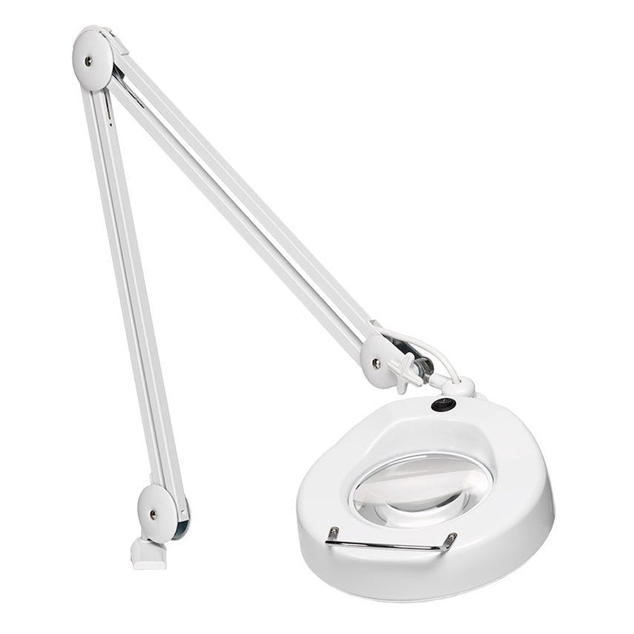 O.C. White EM-45-W 3 Diopter Magnifer with 45 Reach & Clamp Base White