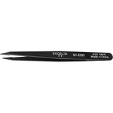 Excelta 3C-ESD Safe Plastic Straight Fine Point Tip Tweezers 2 Star 4-5/8"