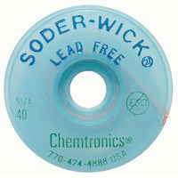 Chemtronics 40-4-5 Soder-Wick Lead-Free Desoldering Braid Size #4, .110" ESD 5' Spool