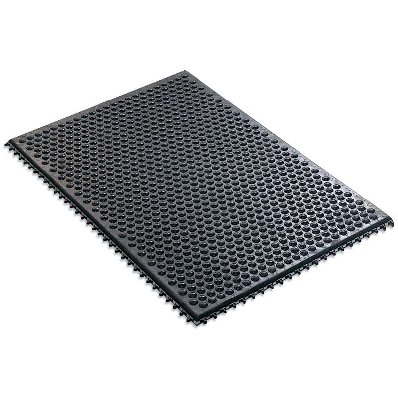 Desco 40930 Statfree Conductive Interlocking Rubber Floor Mat with Bubble Textured Surface