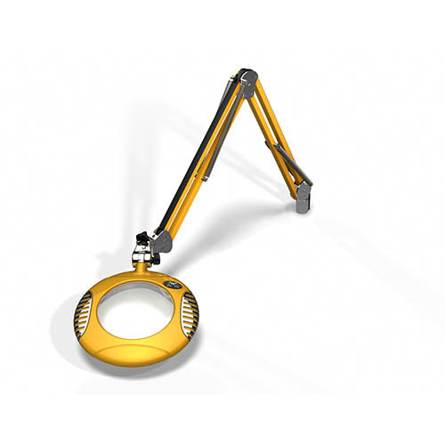 O.C White 42400-4-BY Green-Lite ESD-Safe 4-Diopter LED Magnifier with 43" Reach & Clamp Base