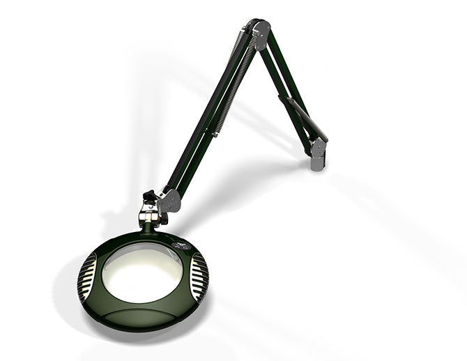 O.C White 42400-4-RG ESD-Safe 4-Diopter LED Magnifier with 43" Reach & Clamp Base, Racing Green