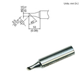 Hakko T18-CSF25 T18 Series 45° Face Tinned Beveled Solder Tip for FX-8801 Iron, 2.50mm