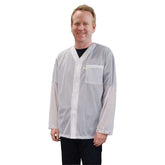 Desco 04651 Small Trustat Jacket with Snaps, No Collar and One Pocket, White