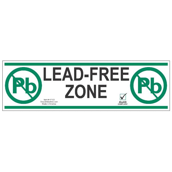 Protektive Pak 47103 Aisle Marking Tape Lead-Free Zone