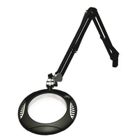 O.C White 62400-4-B ESD-Safe 4-Diopter LED Magnifier with 43" Reach & Clamp Base, Carbon Black