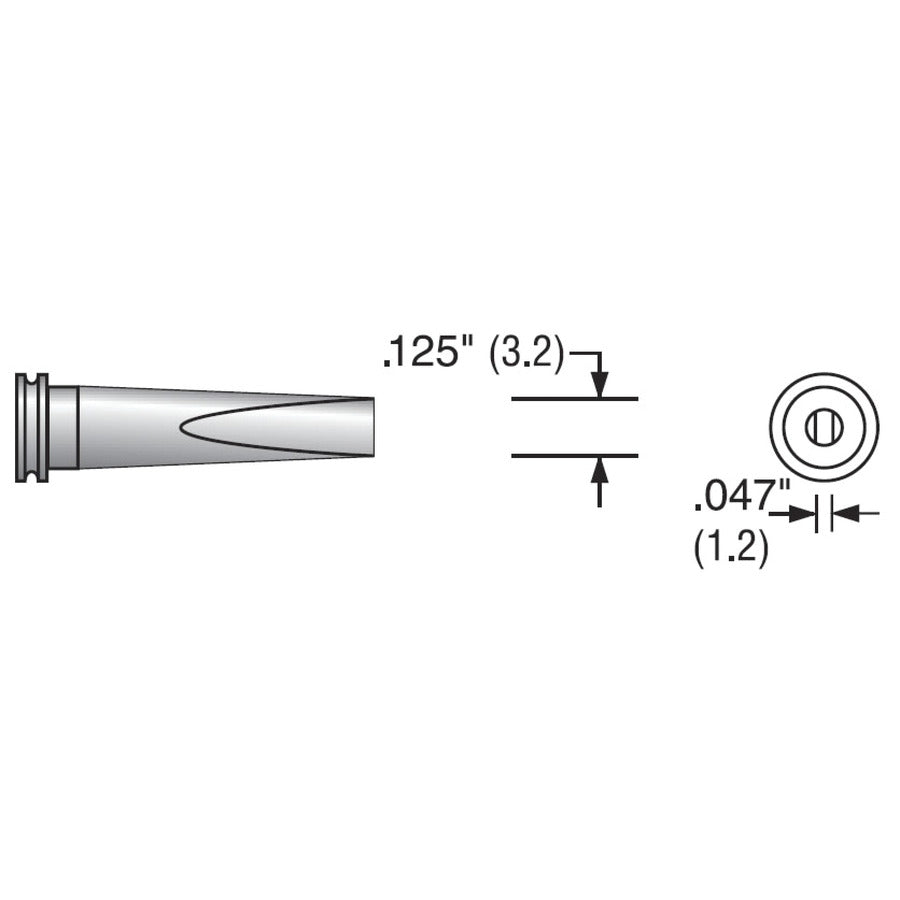 Plato MS-3450 MS Series Weller Compatible Screwdriver Soldering Tip, 3.2mm