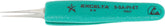 Excelta 5-SA-PI-ET ESD-Safe Cushion Grip Tweezers With Straight Ultra Fine Tips, 2 Star, 4-3/4"