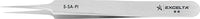 Excelta 5-SA-PI Stainless Steel Anti-Magnetic Tweezer with Straight Micro-Fine Tip, 4-1/4"