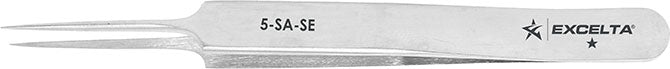 Excelta 5-SA-SE Stainless Steel Anti-magnetic Tweezers, 4-1/2"
