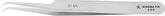 Excelta 51-SA Stainless Steel Anti-magnetic Tweezers with Oblique Micro-Fine Tips, 5 Star, 4-1/2"