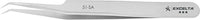 Excelta 51-SA Stainless Steel Anti-magnetic Tweezers with Oblique Micro-Fine Tips, 5 Star, 4-1/2"