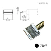 HAKKO T31-021401 Spatula Blade Solder Tip For FX100 Soldering Station, 10.4MM