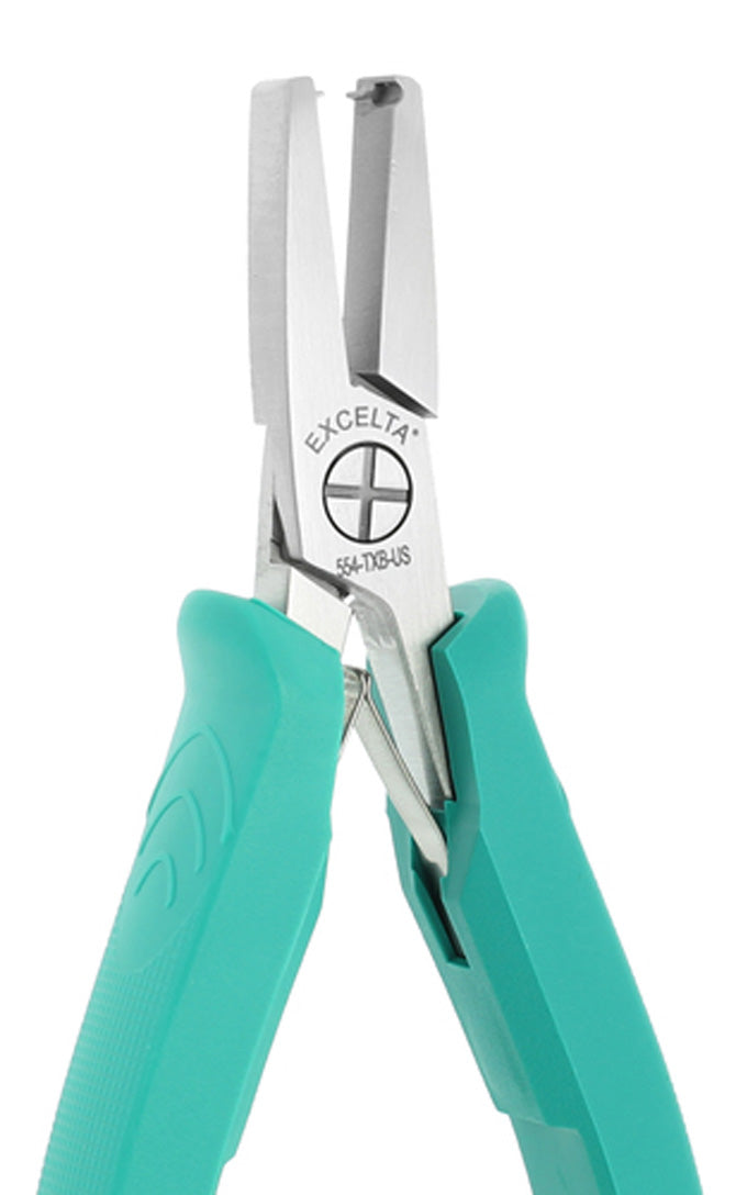 Excelta 554TXB-US Carbon Steel Stress Relief Radial Lead Forming & Cutting Pliers, 5"