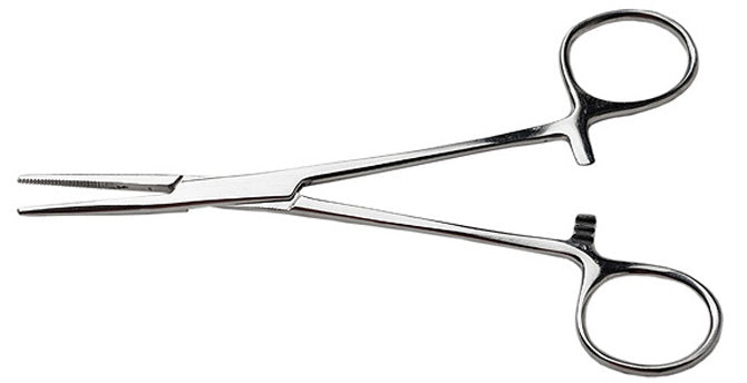 Excel 55530 5" Curved Nose Stainless Steel Hemostat