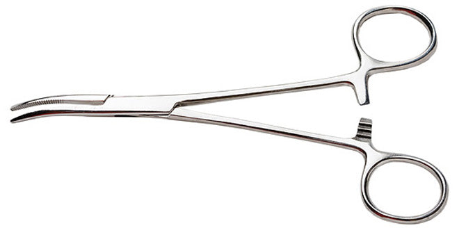 Excel 55531 Curved Nose Stainless Steel Hemostat, 7-1/2"