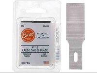 Excel 22618 #18 Large Chisel Blade, 1/2", 100/Pkg