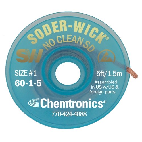 Chemtronics 60-1-5 Soder-Wick No-Clean Desoldering Braid