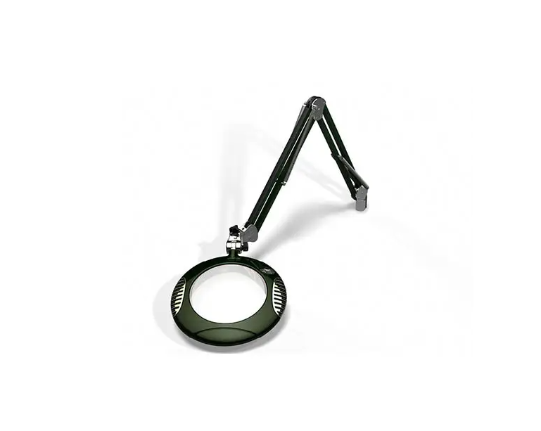 O.C White 62400-4-RG ESD-Safe 4-Diopter LED Magnifier with 43" Reach & Clamp Base, Racing Green